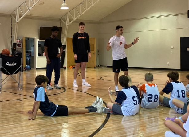 College players demonstrating for LAB Elite players